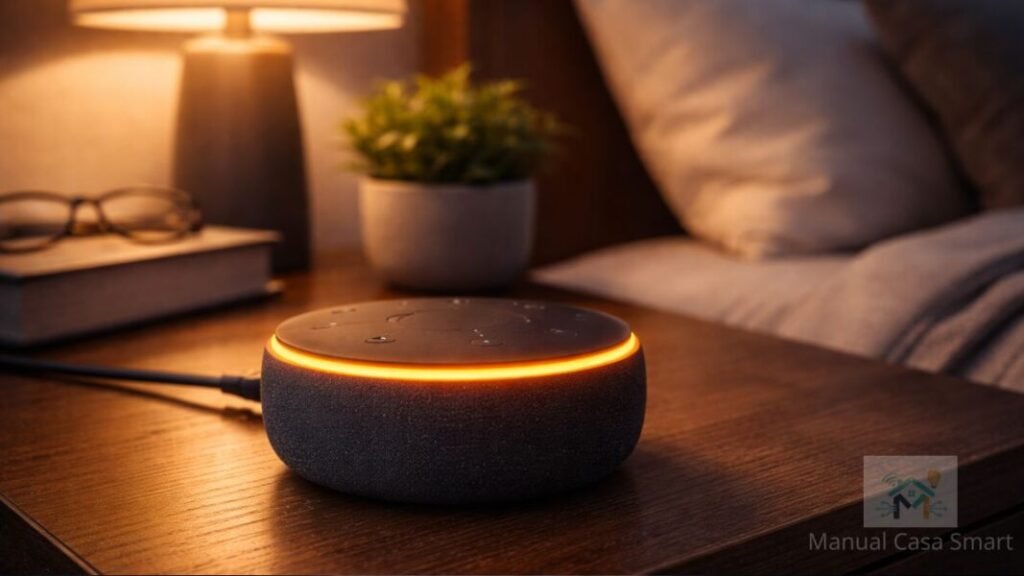 Como Configurar Alexa no Wi-Fi: Guia Passo a Passo Sem Erros (2026) 2 Alexa com luz laranja indicando modo de configuração