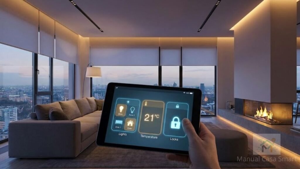 controle central de dispositivos de automação residencial.