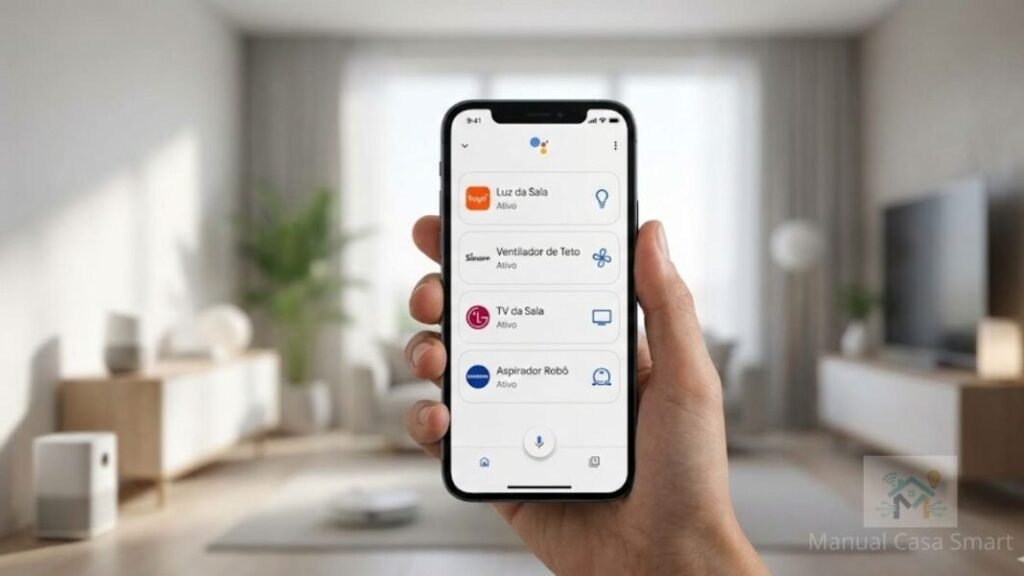 Integrar Marcas Google Home: 5 Passos 2 interface do app google home controlando dispositivos de múltiplas marcas.