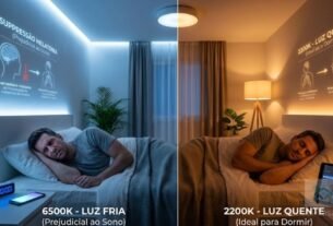 comparação impacto da luz fria versus iluminação smart quente no sono.