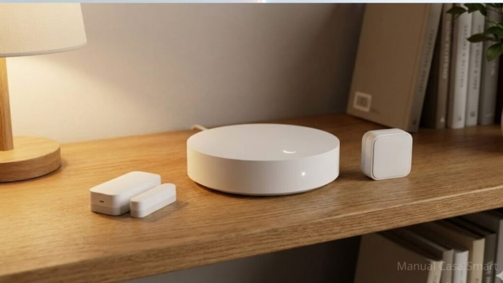 Hub Zigbee: 5 Motivos para ter um em 2026 2 hub zigbee 3.0 com sensores de automação residencial.