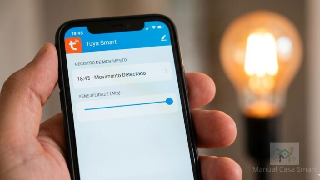 Sensor de Presença Smart em 2026: Onde instalar 2 Configuração de sensibilidade de sensor de presença smart no aplicativo de automação.